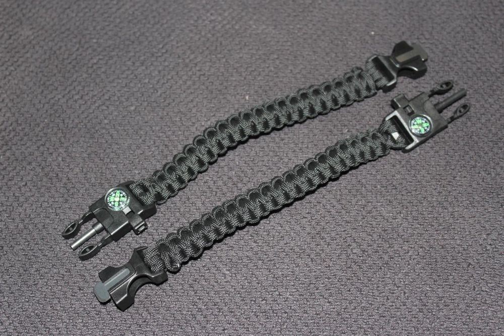 2stk.S Survival Outdoor Paracord Armband