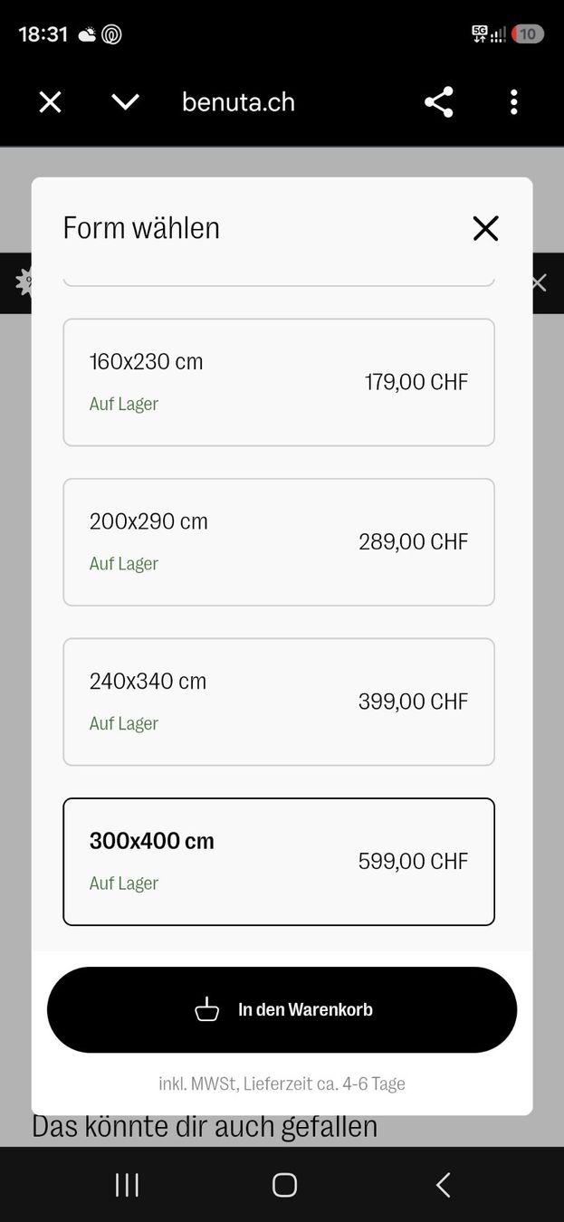 Tapis: Teppich 300 x 400 cm Neu – Neuf avec emballage d'origine à Geroldswil par drg_qvr7 5