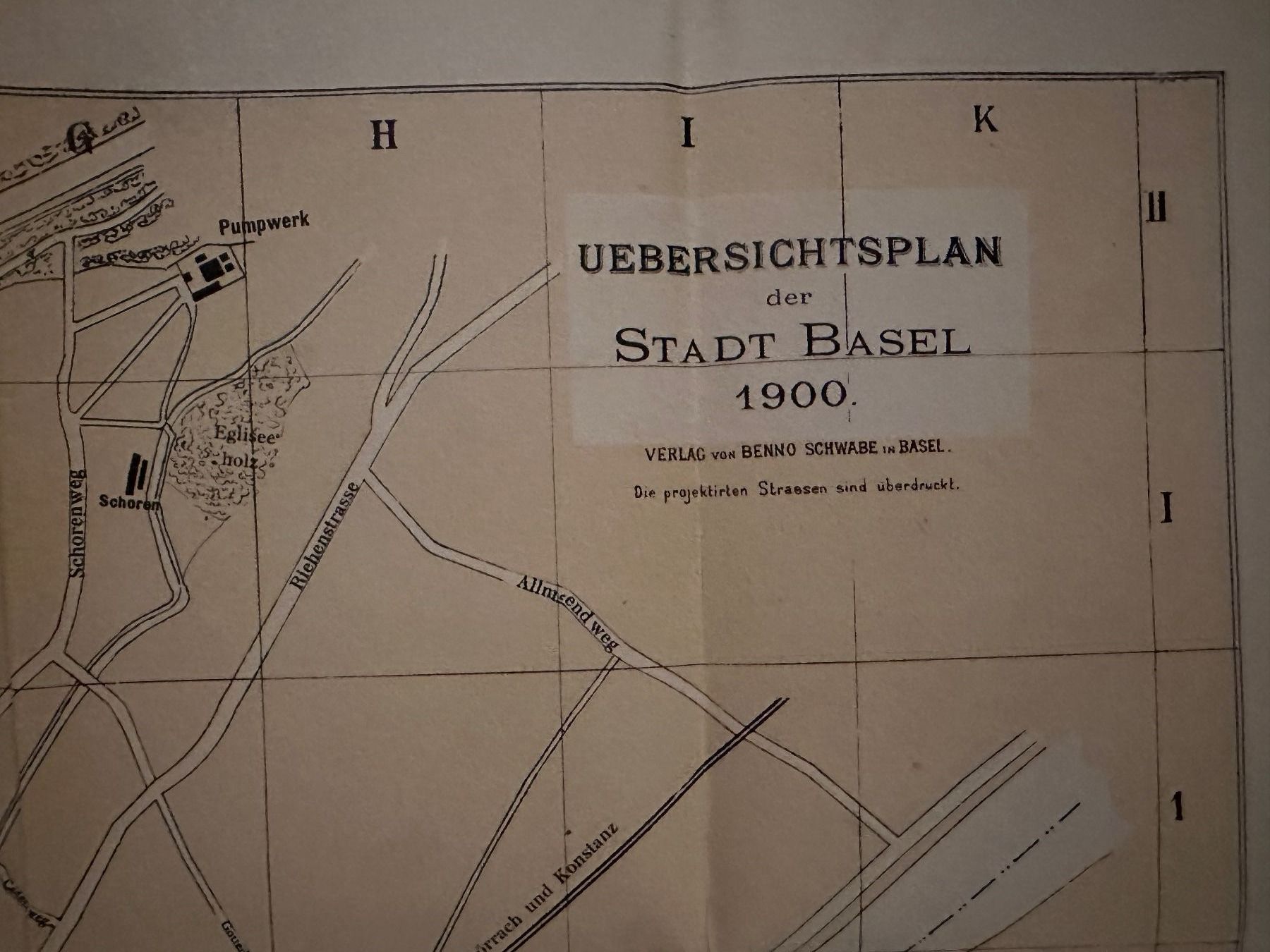 Cartine & Atlanti: Übersichtsplan der Stadt Basel 1900 – Usato da Zürich venduto da allp 1
