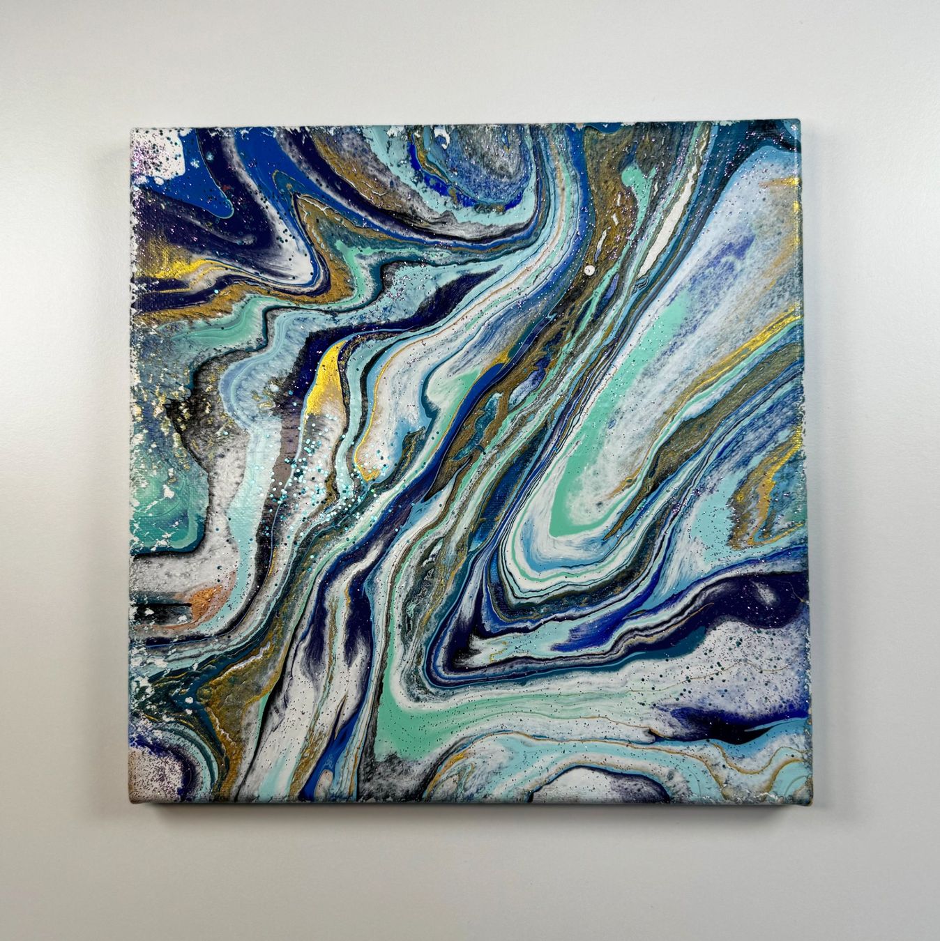 Dipinti: Acryl-Flüssigmalerei, quadratisch – Usato da Schlieren venduto da MayaSheng1983