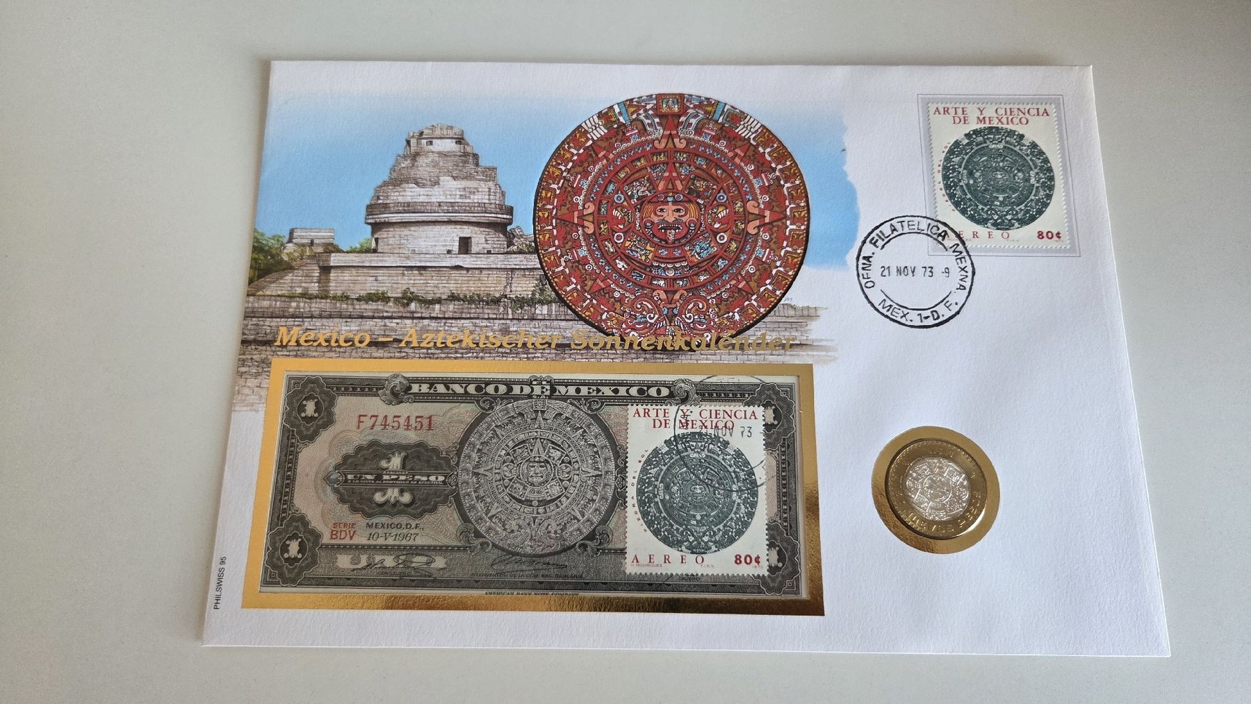 Banknoten: 1973 Banknotenbrief Mexico – Gebraucht aus Arni AG von Moth68