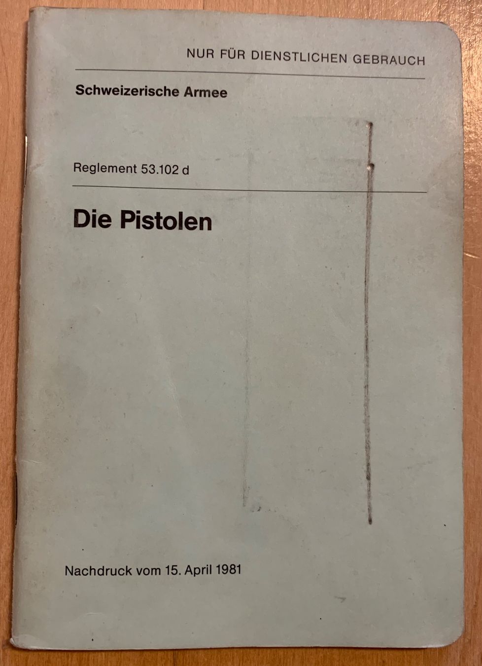 Livres: Reglement 53.102d Die Pistolen – D'occasion à Goldingen par Bergler012