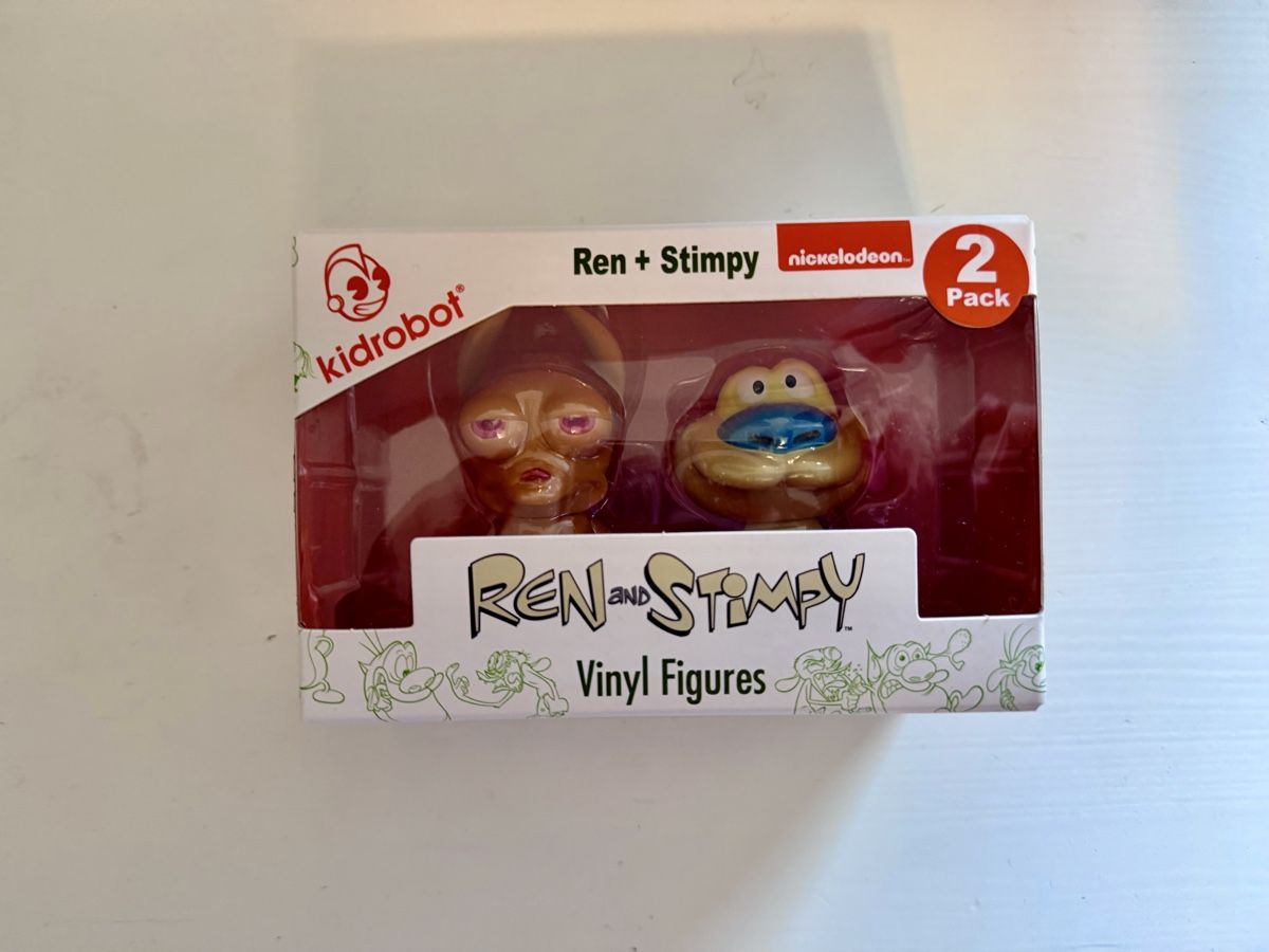Statuette: Ren & Stimpy Vinyl Figuren Kidrobot 2er Pack – Nuovo e nell'imballaggio originale da Oberembrach venduto da theZaz