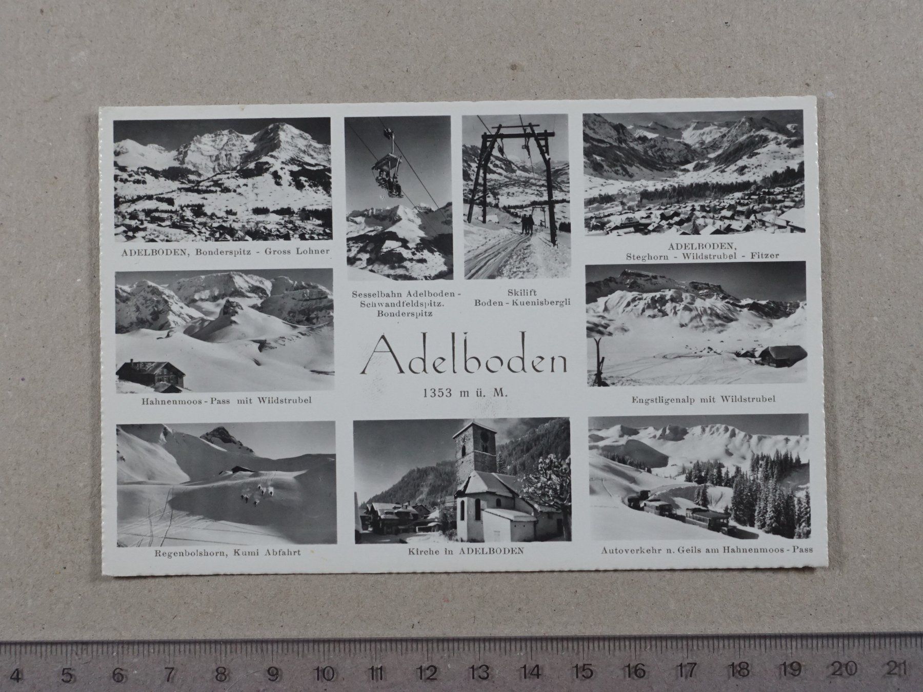 Cartoline postali: Adelboden, 1961, Winter, Ski – Usato da Lenzburg venduto da fh1