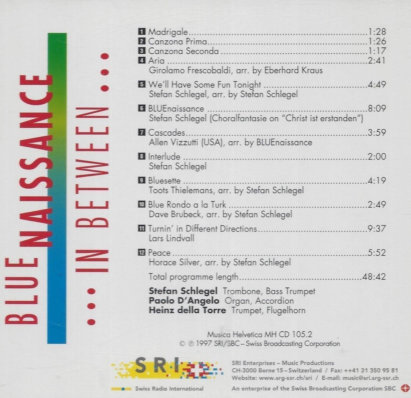 CD: CD - Bluenaissance *in between* – Nuovo e nell'imballaggio originale da Allmendingen b. BE venduto da MMC-MuMeCo 1