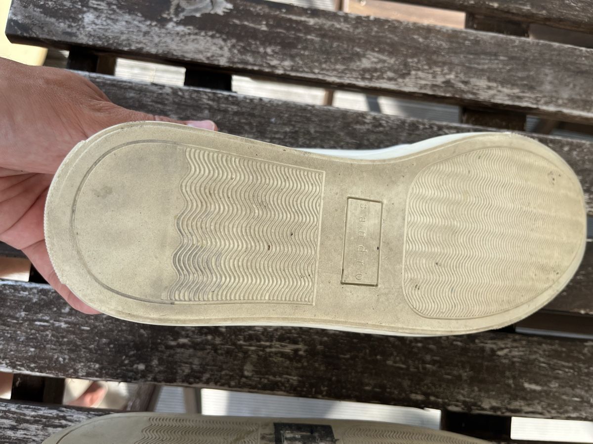 Sandro Scarpe da uomo: SANDRO White Leather Sneakers Size 40 – Usato da Baar venduto da Charbin 3