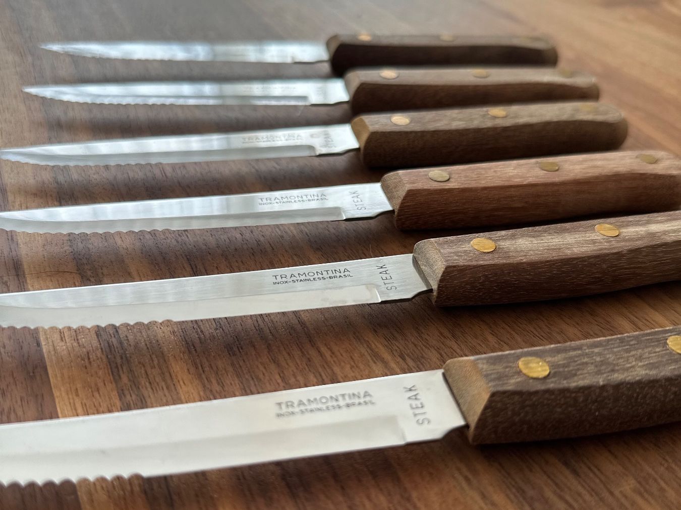 Coltelli: Steakmesser - TRAMONTINA - Echtholz - 6 Stk. – Usato da Märstetten venduto da fab_wf2v 2