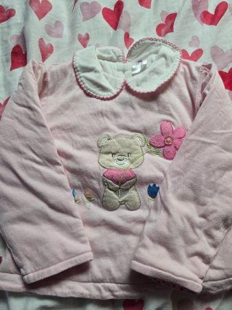 Warmer Rosa Baby Pullover, Grösse 86