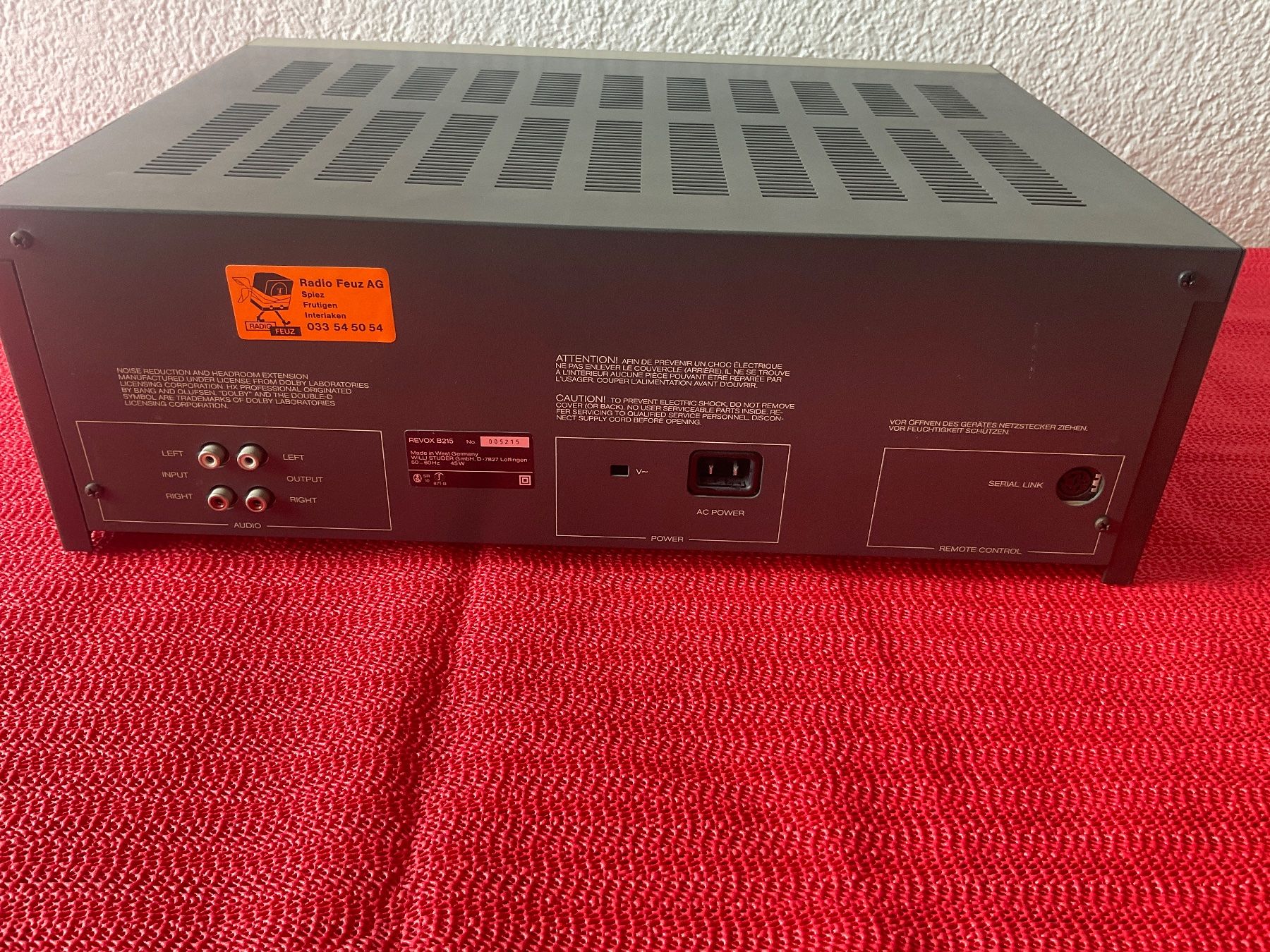 Revox Bandmaschinen: ReVox B 215 Cassette Tape Deck – Gebraucht aus Langenthal von RronJora 7