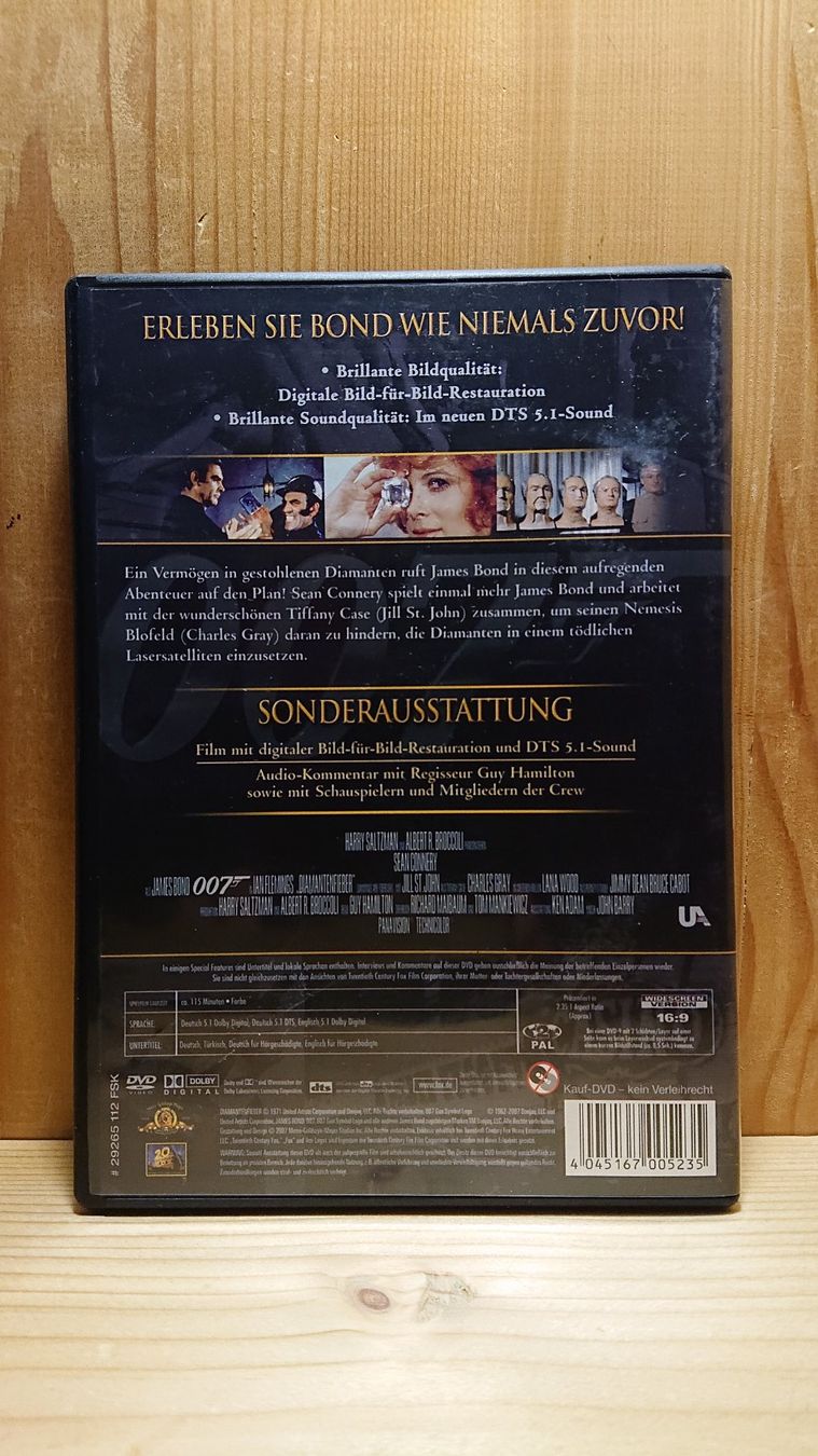 Alle DVDs: 007 DIAMANTENFIEBER DVD mit Sean Connery – Gebraucht aus Wilderswil von Exebub 1