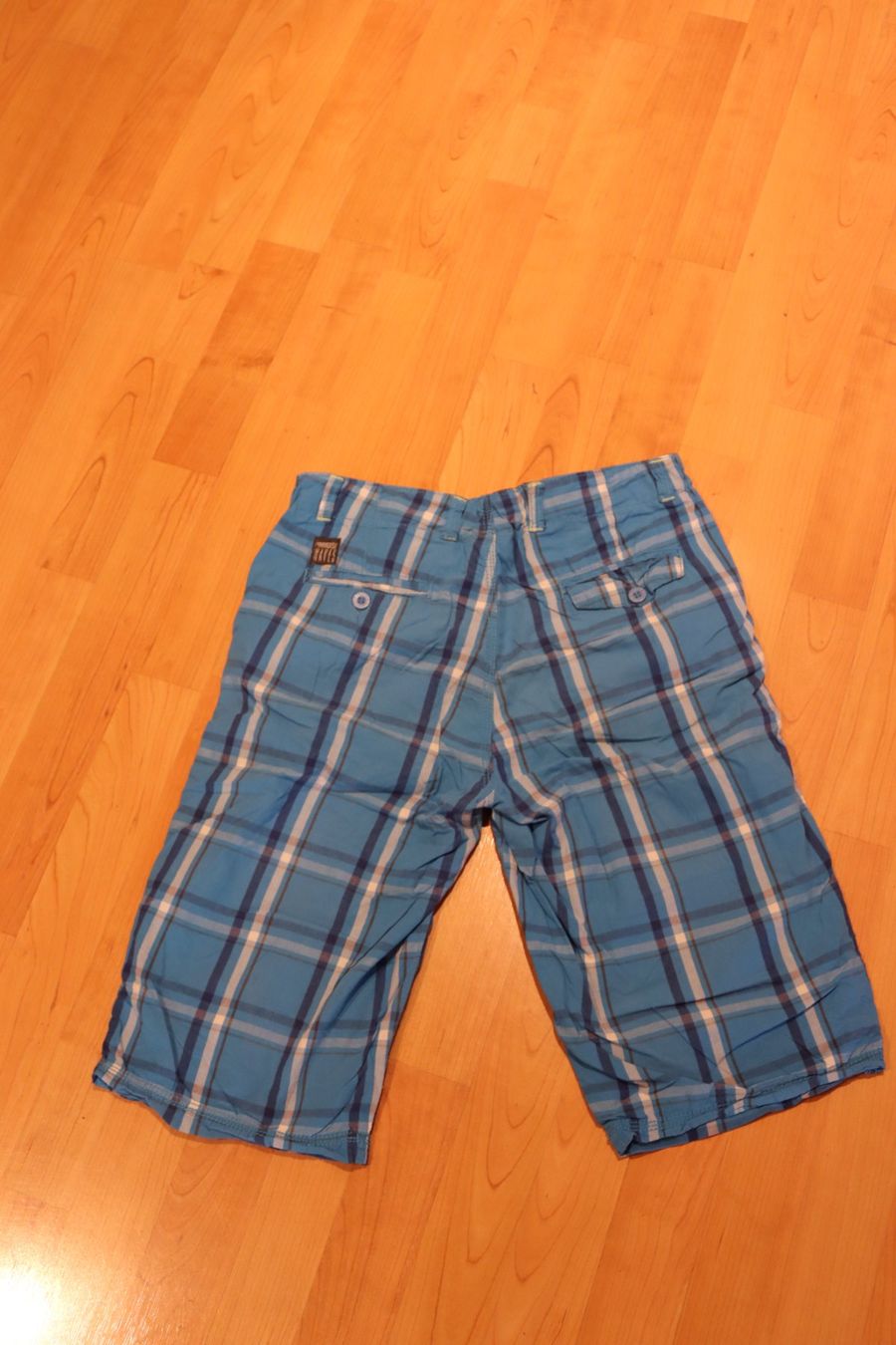 Pantaloni: türkis karierte Bermudas 176 Jungen – Usato da Wenslingen venduto da Strick4Alpaca 1