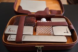 Reiseset Toilettenartikel Vintage mit Koffer gebraucht