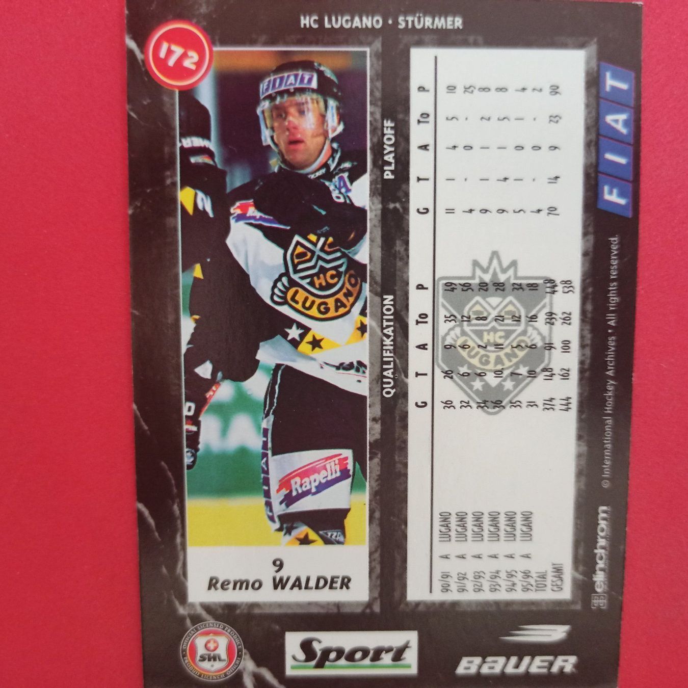 Carte collezionabili: Remo Walder - HC LUGANO - 1996/97 – Usato da Dübendorf venduto da kb86_MOVIE 1