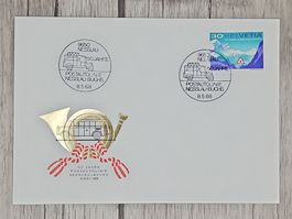 CL09 Enveloppe + Timbre Suisse 1968