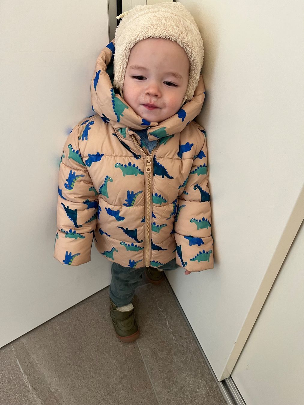 S.Oliver Vestes & Manteaux: Winterjacke S.Oliver Dinosaurier Gr. 92 – D'occasion à St-Prex par buc_y6n7 2