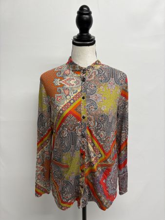 Riani Bunte Bluse mit Muster Gr. 40 Viskose Paisley