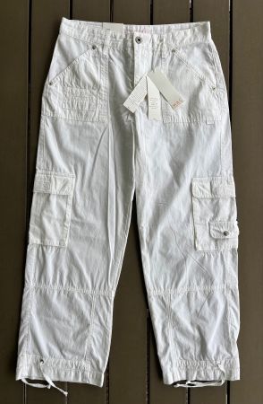 MAC Cathy 7/8 Baumwollhose white zip, Gr. 34