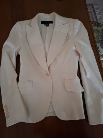 Zara Blazer Gr. 36 beige/creme, Wolle Baumwolle, Top Zustand