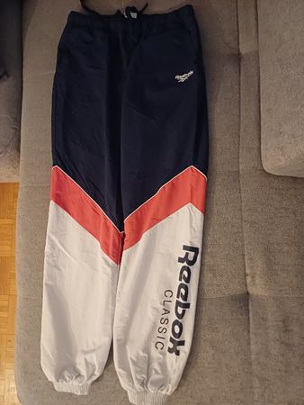 Pantalon Reebok vintage, taille S, bleu/blanc/rouge