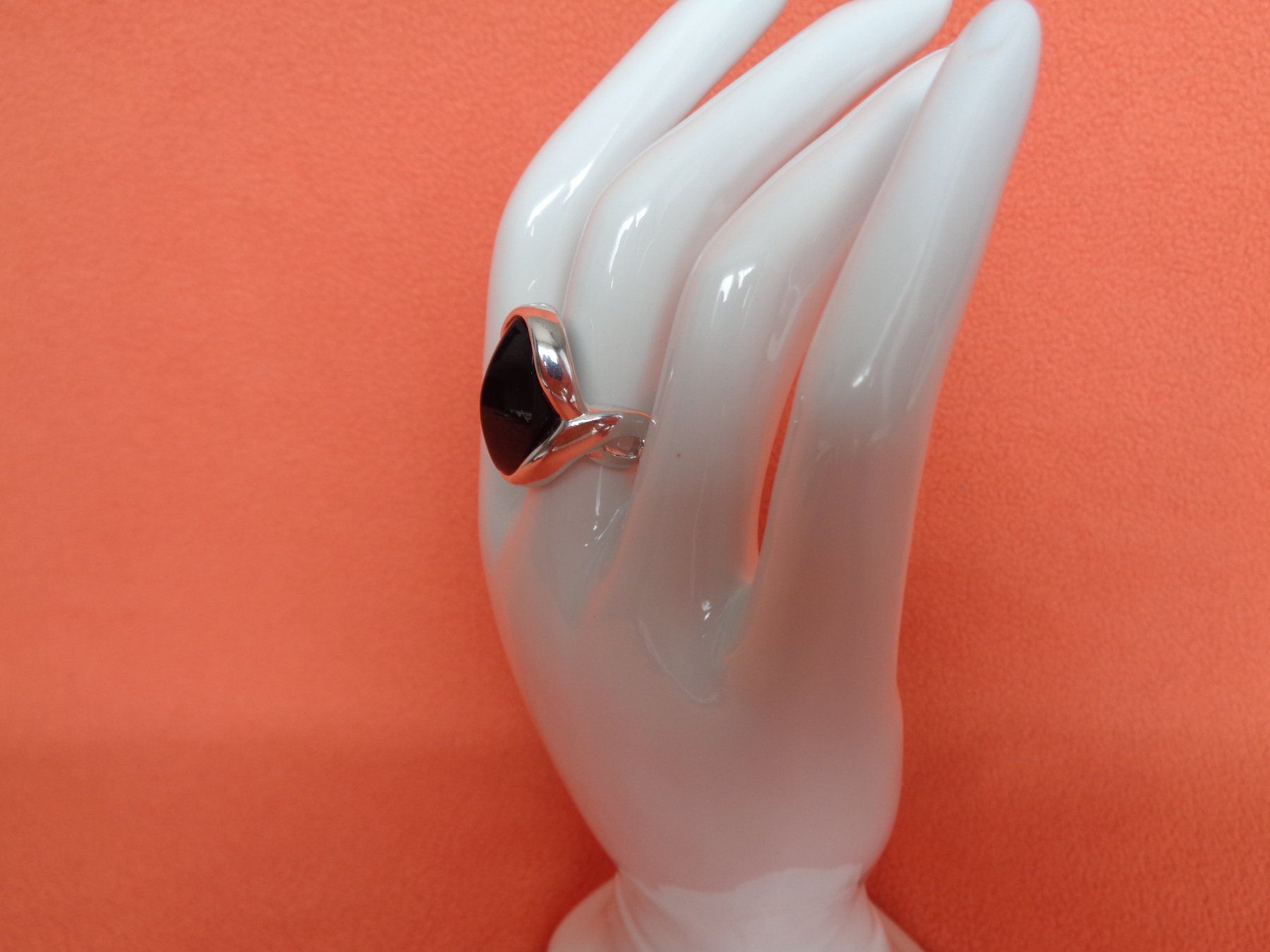 Anelli: Silberring mit Onyx - Sterling Silber 925 Grösse 57 – Nuovo (secondo la descrizione) da Chur venduto da omonia 1