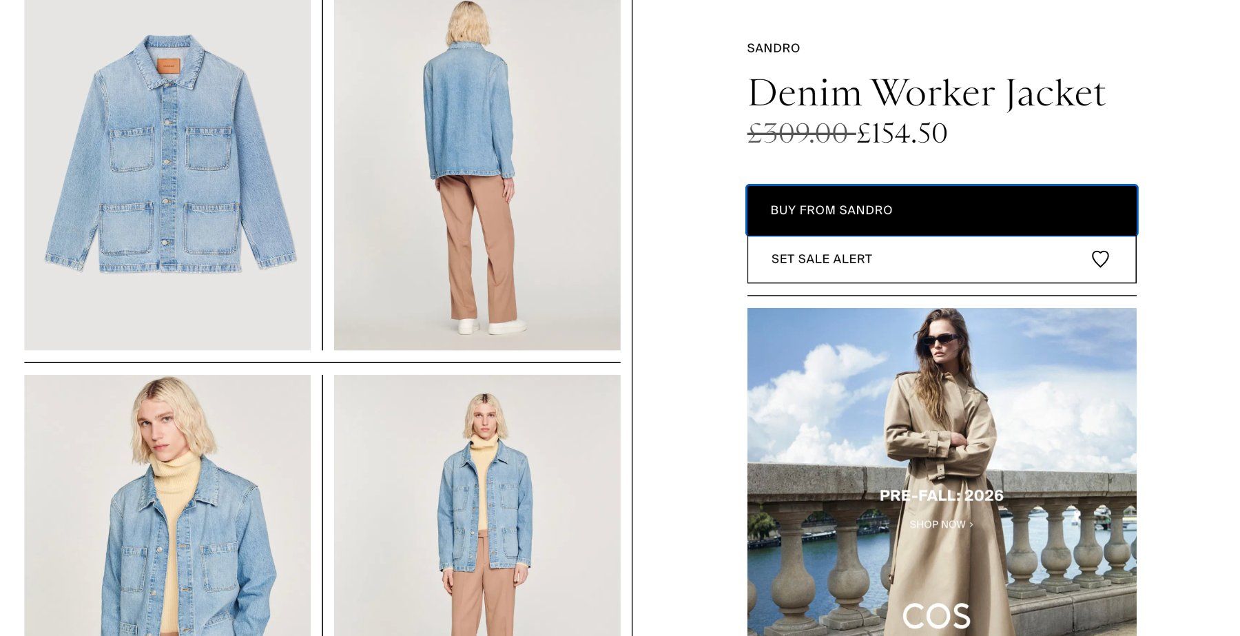 Sandro Giacche: New £305 Sandro denim jacket - M – Nuovo e nell'imballaggio originale da St-Sulpice VD venduto da juhdu 4