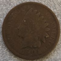 Seltene Indian Head Cent Münze von 1901 - Sammlerstück!