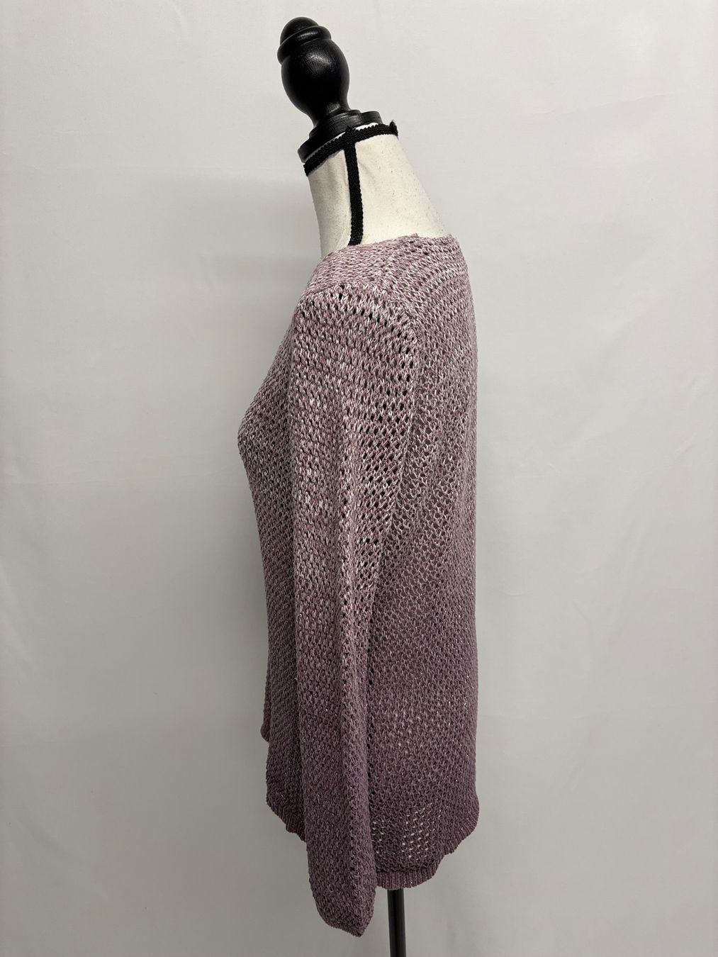 S.Oliver Maglioni & Felpe: S. Oliver leichter Strickpullover lila Glitzer 38 – Usato da Regensdorf venduto da secondchancefashion 1