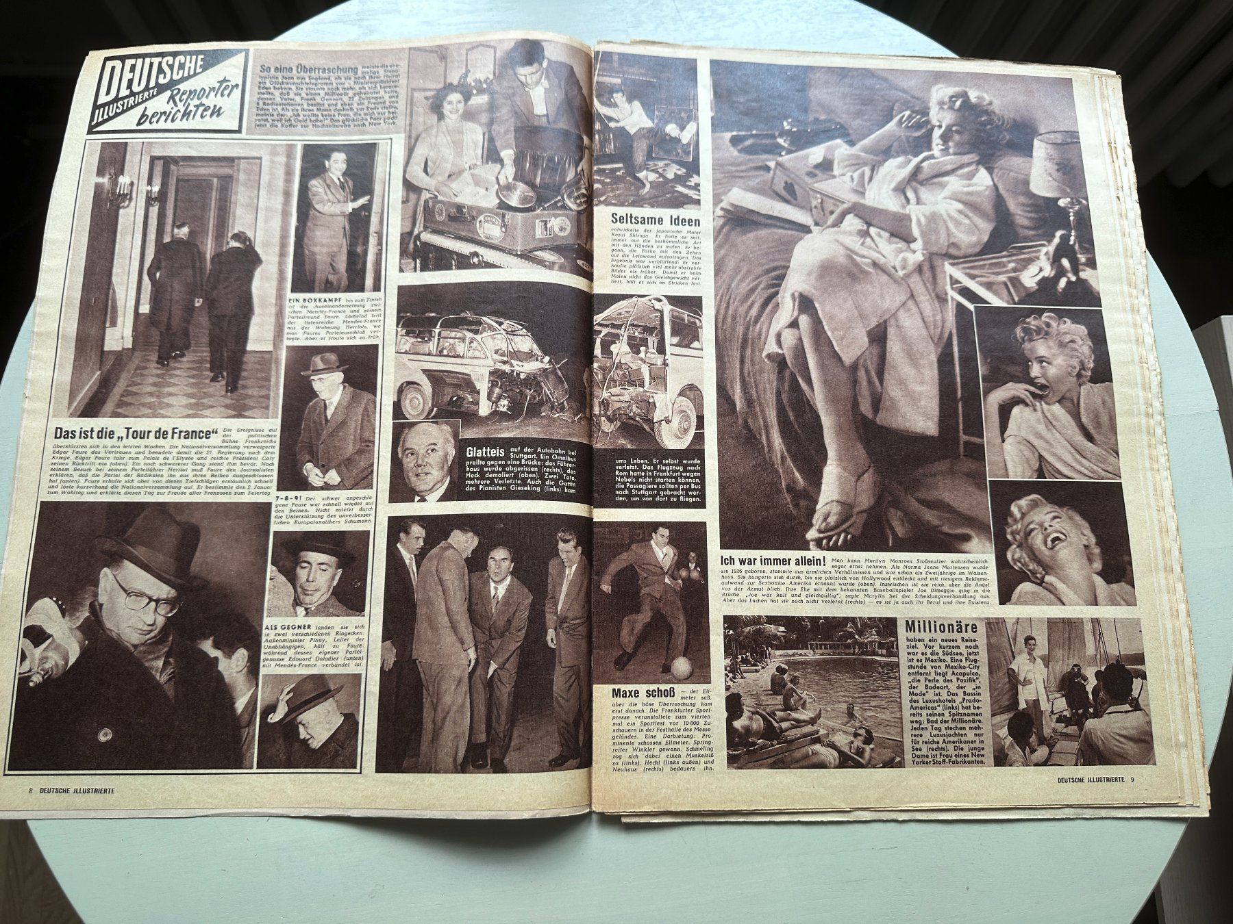 Zeitschriften & Magazine: DEUTSCHE ILLUSTRIERTE 1955 ROMY SCHNEIDER MARILYN MONROE – Gebraucht aus Basel von Partridge 5