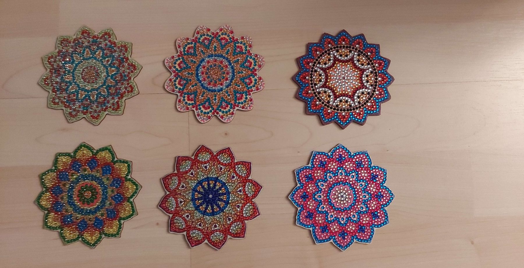Sottobicchieri: 6er Set: Mandala Diamond Painting Untersetzer – Nuovo (secondo la descrizione) da Kölliken venduto da arwen6