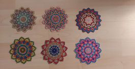 6er Set: Mandala Diamond Painting Untersetzer