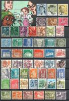 Lot mit 106 verschiedenen Briefmarken aus der Schweiz