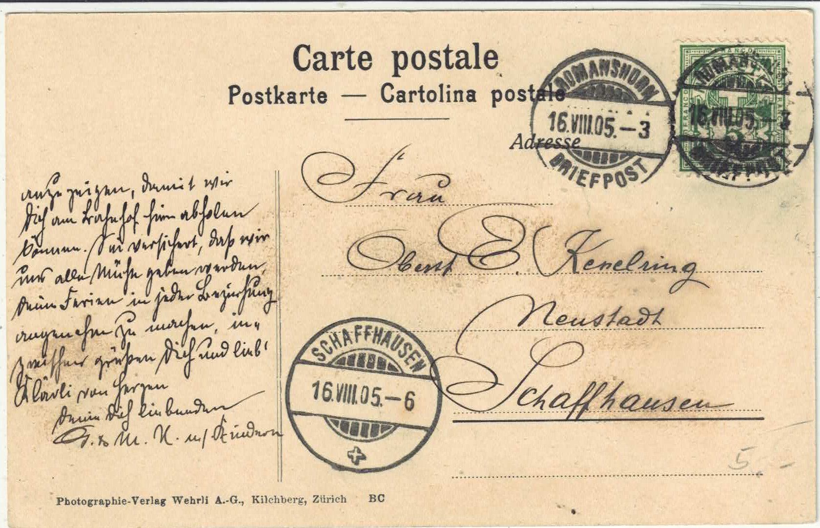 Cartoline postali: Romanshorn - Stadtpartie – Usato da Ettingen venduto da Kartenplanet 1
