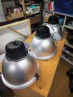 3 Stück sehr gut erhaltene "Castaldi" Designer ALU Lampen