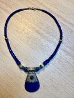 Tibetische Lapislazuli - Silber Kette