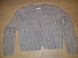 Zara Mädchen Strickjacke, Grösse 164, mit Perlen - Top!