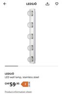 TWO NEW Ikea LEDSJO LED Wall Lamp