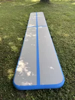 Airtrack de gymnastique gonflable Airtrack bleu et gris