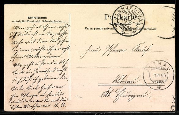 Cartoline postali: AK Langenthal, Bezirksspital – Usato da Berlin venduto da bartko-reher 1