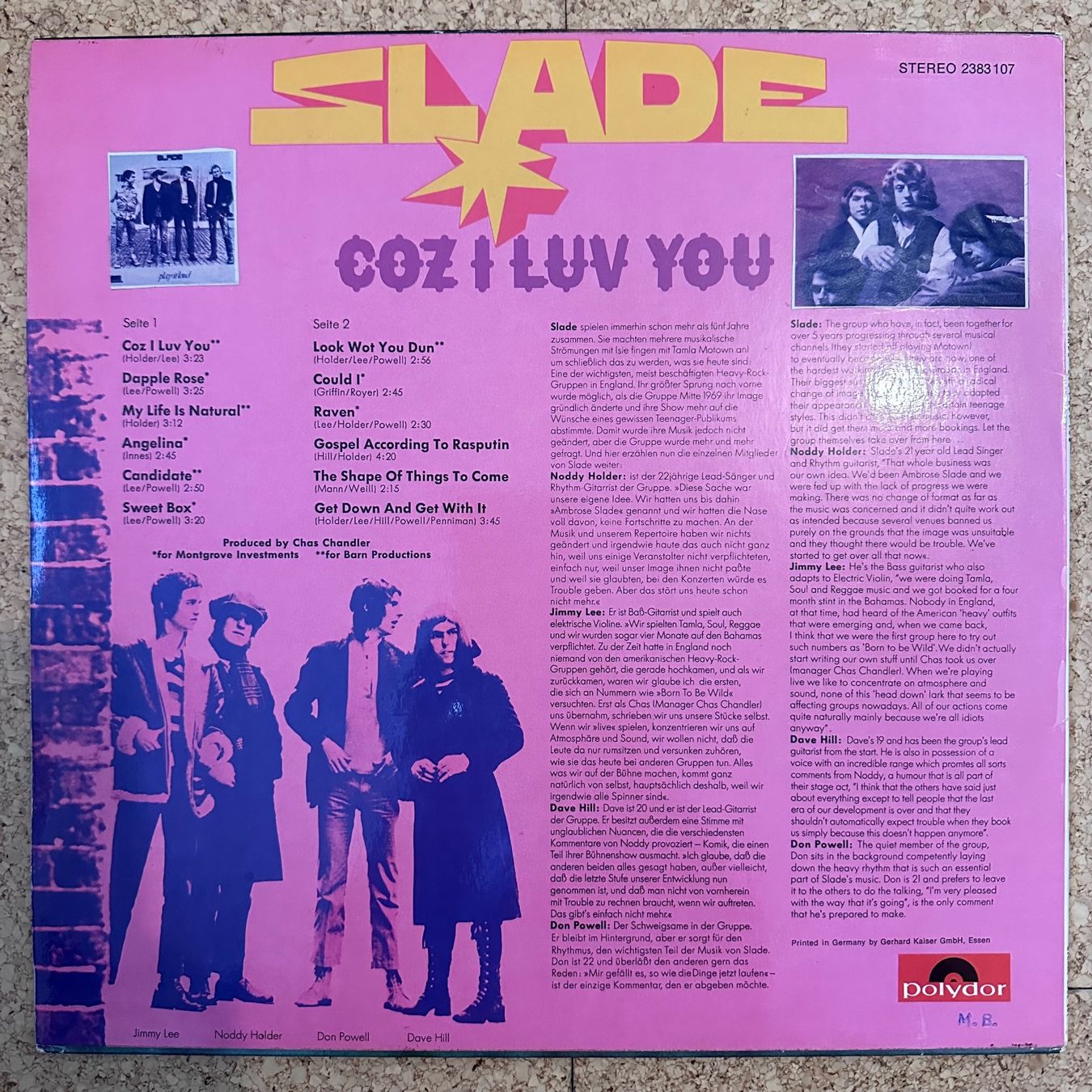 Dischi in vinile: LP - Slade - Coz I Luv You – Usato da Breganzona venduto da Onairda75 1