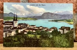 1908 - LUZERN & die Alpen - Hofkirche - Vierwaldstättersee