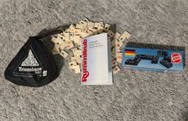 Spiele-Set: Triominos Pocket, Rummikub & Heros Domino (3er P