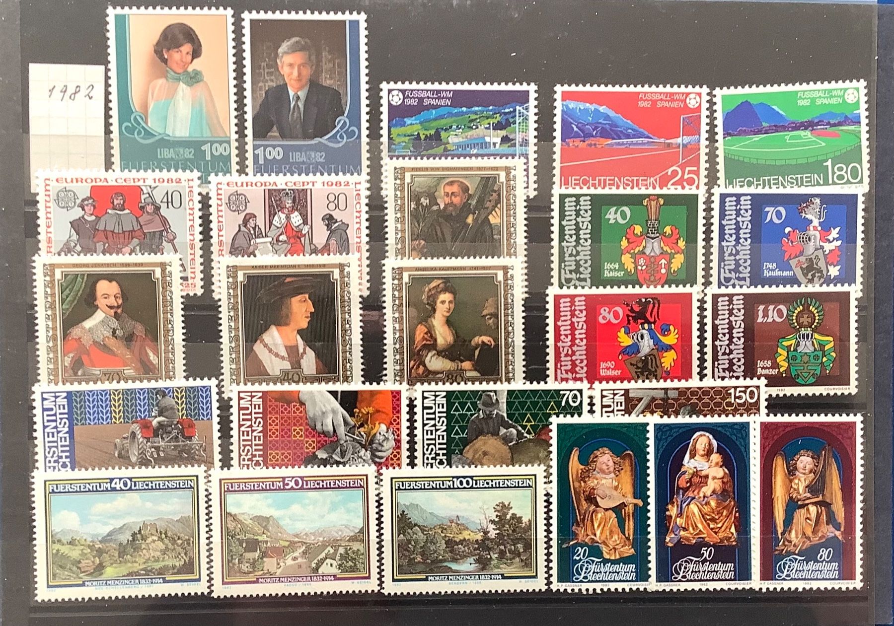 Alle Briefmarken: 1982  Liechtenstein Jahresausgabe Postfrisch ** – Neu (gemäss Beschreibung) aus Liestal von Pep3