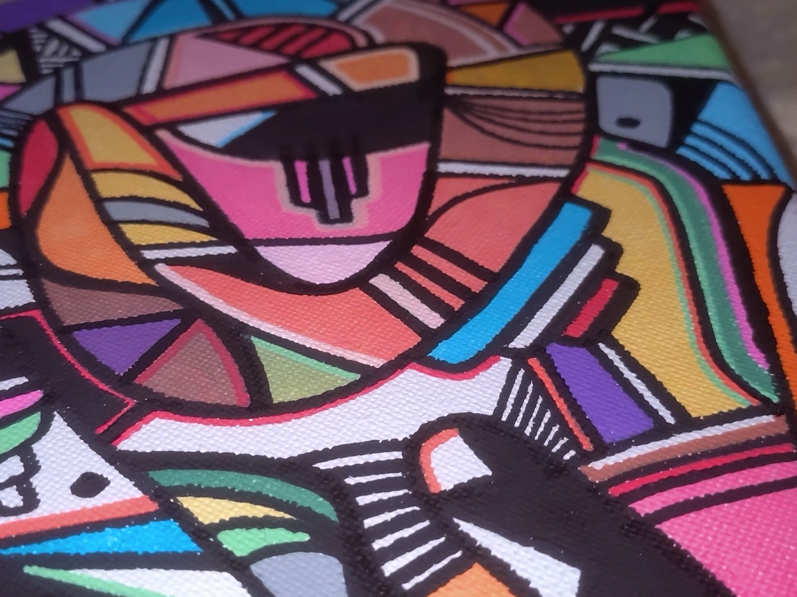 Dipinti: Tableau triangulaire abstrait, artiste TOAST 2016 Doodle – Nuovo (secondo la descrizione) da Farvagny-le-Grand venduto da LaCaverne 7