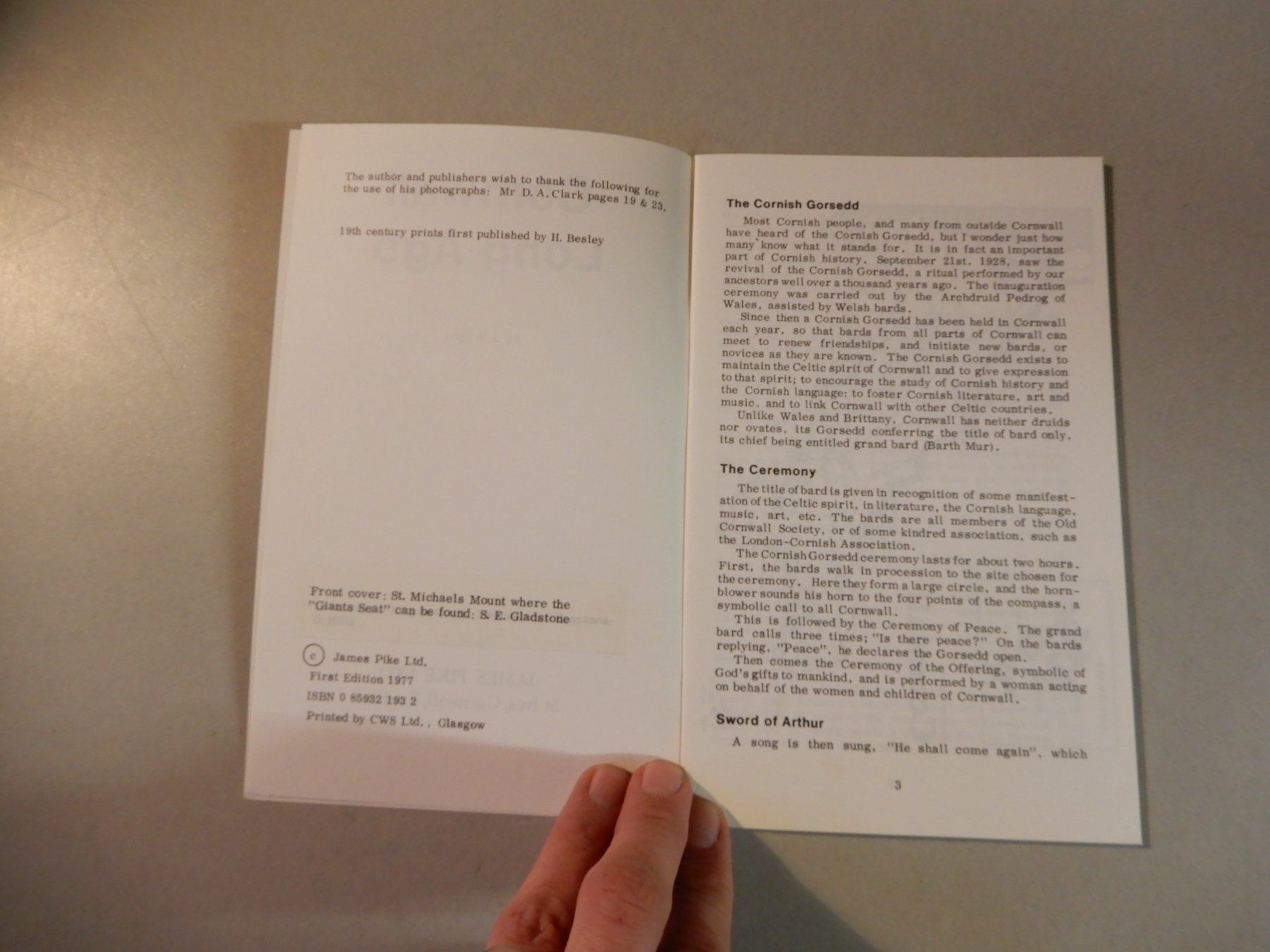 Libri: Cornwall Long Ago - Reiseführer durch Cornwall Geschichte 77 – Usato da Erstfeld venduto da Mario_boe0 2