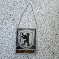 Glasbild Schild Wappen Bär Appenzell I.Rh. gebraucht