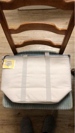 Kühltasche beige Canvas mit Henkel