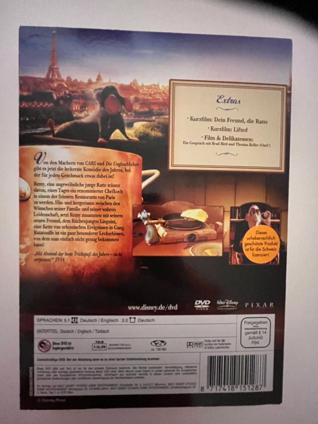 Tutti i DVDs: "Ratatouille" – Usato da St.Gallen venduto da TheArchivist 1
