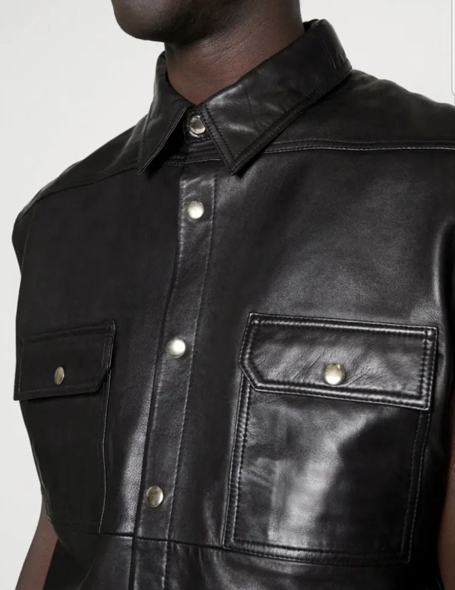 Gilet & Giacche: STUDIO ID Weste / Gilet aus Leder - Large oversize – Nuovo (secondo la descrizione) da St. Gallen venduto da Floomer 4