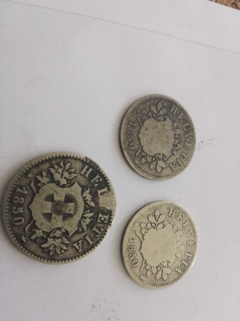 Toutes les monnaies: 1850 10/5/und 20 rappen – D'occasion à Adligenswil par madhater 2