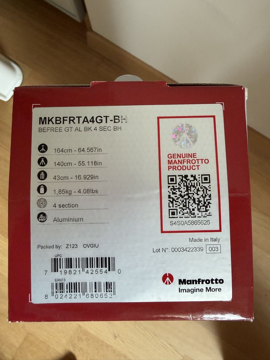 Manfrotto Treppiedi & Teste: Manfrotto Befree GT tripod – Nuovo (secondo la descrizione) da Founex venduto da Doddsie 2